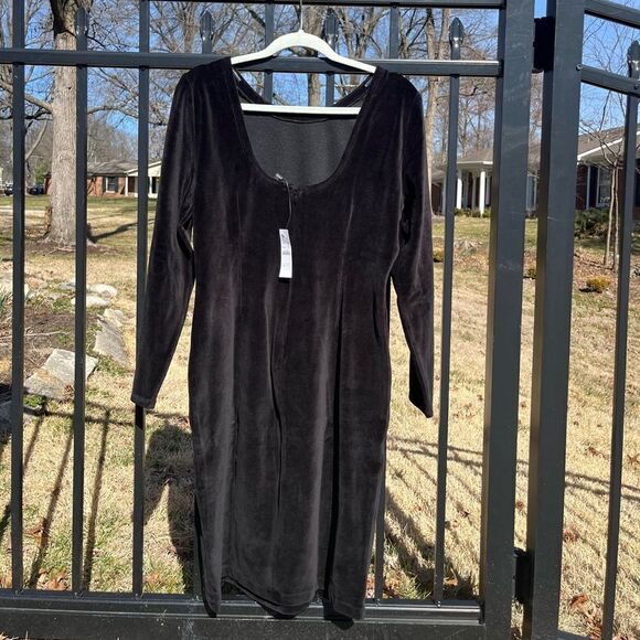 J Crew Scoop Back Sheath Velvet Dress in Italian Made Fabric NWT - Picture 9 of 11